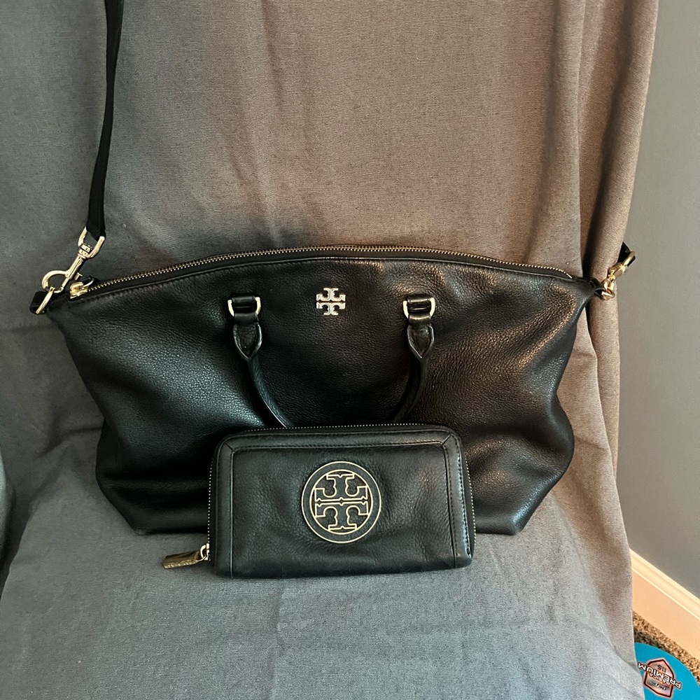 Tori Burch Leather Bag and Wallet bundle